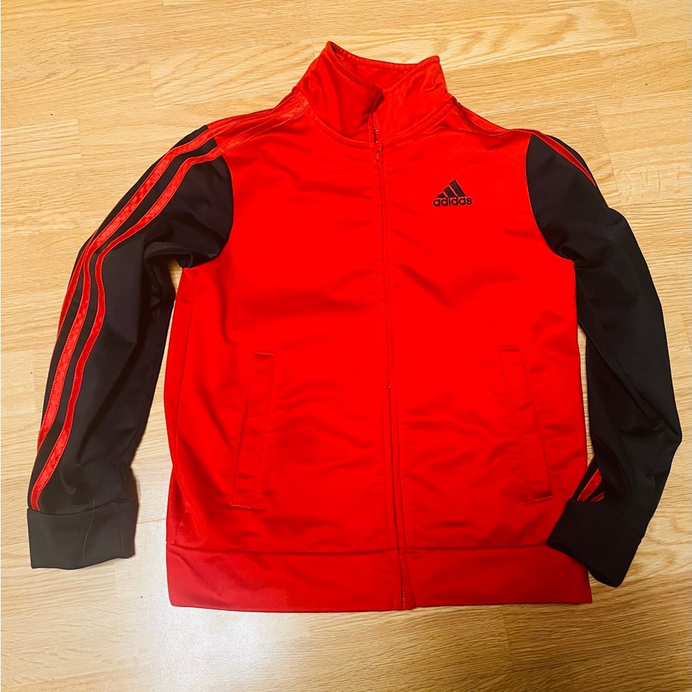 Youth Large - Adidas Bold Red and Black Jacket
